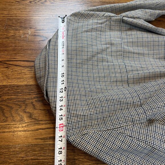 Topman Checkered Trench Coat Jacket Sz S Double Breasted Plaid Houndstooth $250 - Picture 9 of 12
